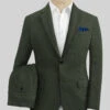 Italian Prato Olive Green Herringbone Linen Suit -Vest Gentleman Shop itapratoolvegrnhrrngbnlinsuitlk