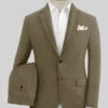 Italian Prato Tan Herringbone Linen Suit -Vest Gentleman Shop itaprattanhrringbnlinsuitlk