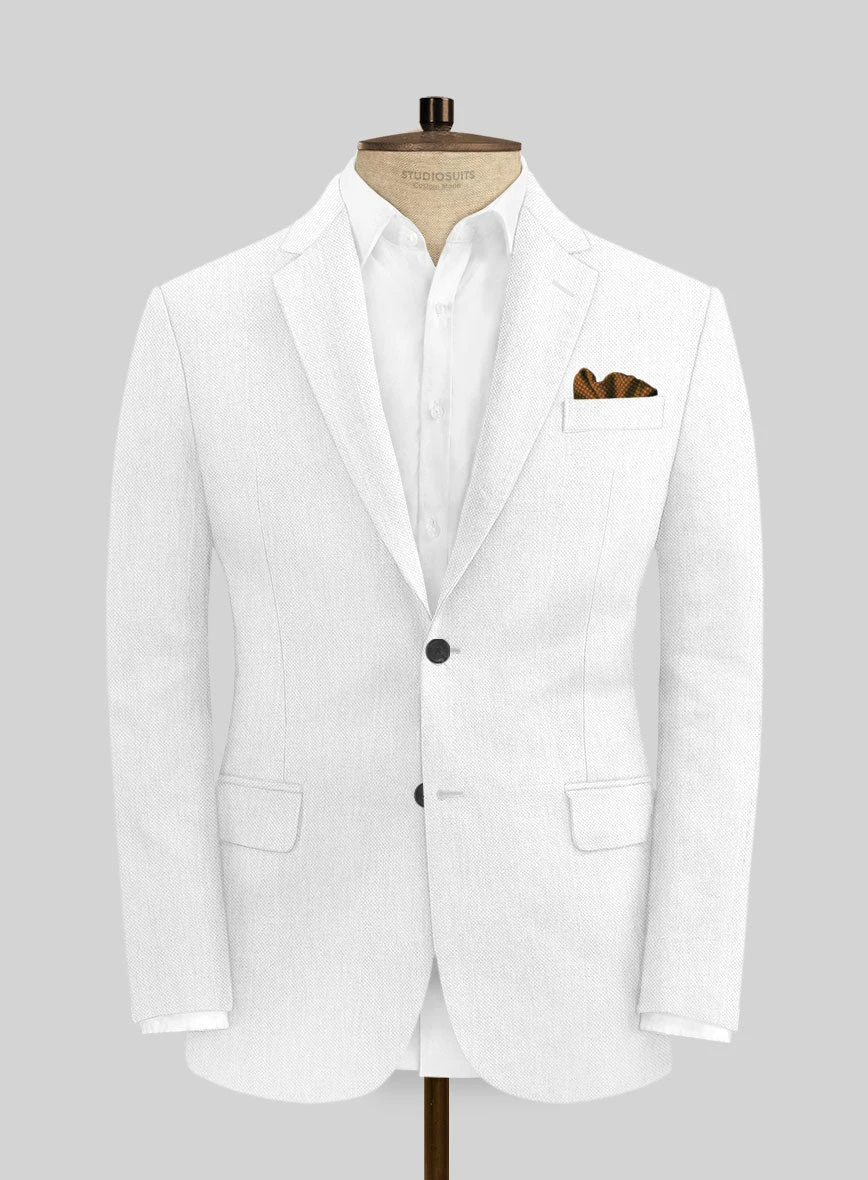Italian Prato White Dobby Linen Suit 5 Italian Prato White Dobby Linen Suit - Image 3