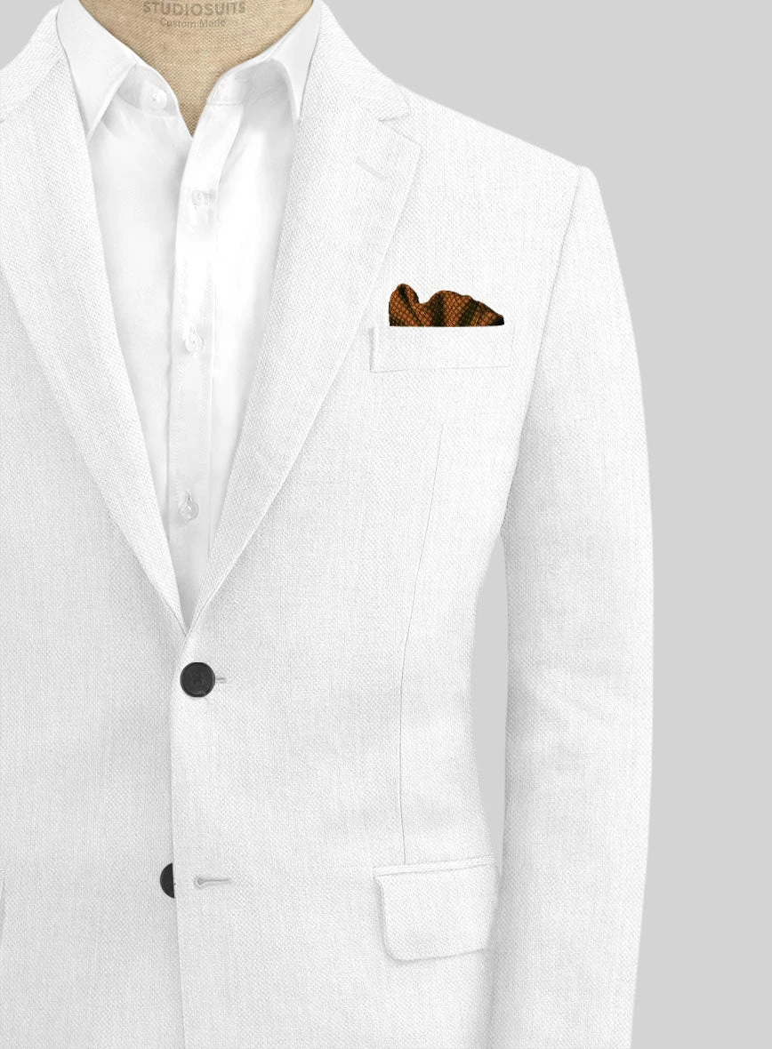 Italian Prato White Dobby Linen Suit 6 Italian Prato White Dobby Linen Suit - Image 4