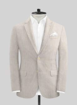 Ivy Beige Pure Linen Suit -Vest Gentleman Shop ivybeigeurelinensuitlk 2