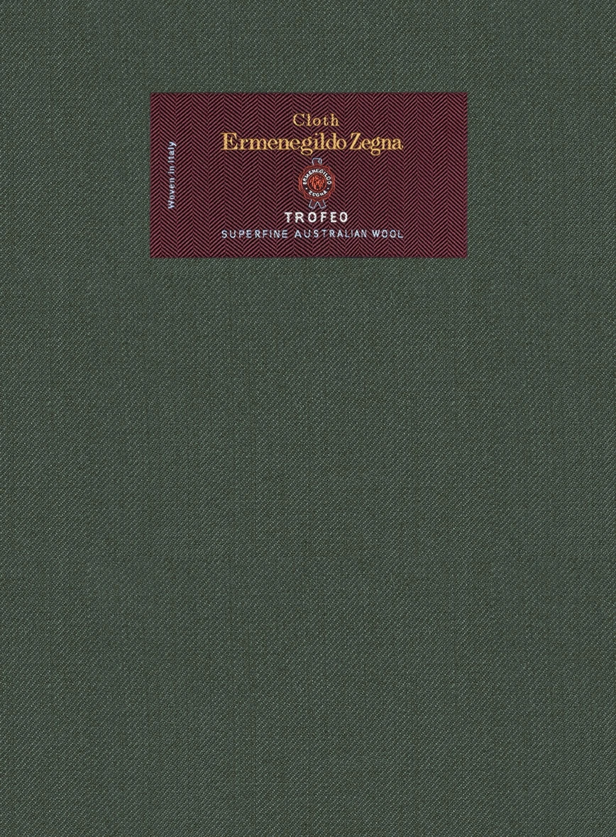 Lanificio Zegna Trofeo Dark Green Wool Pants 5 Lanificio Zegna Trofeo Dark Green Wool Pants - Image 3