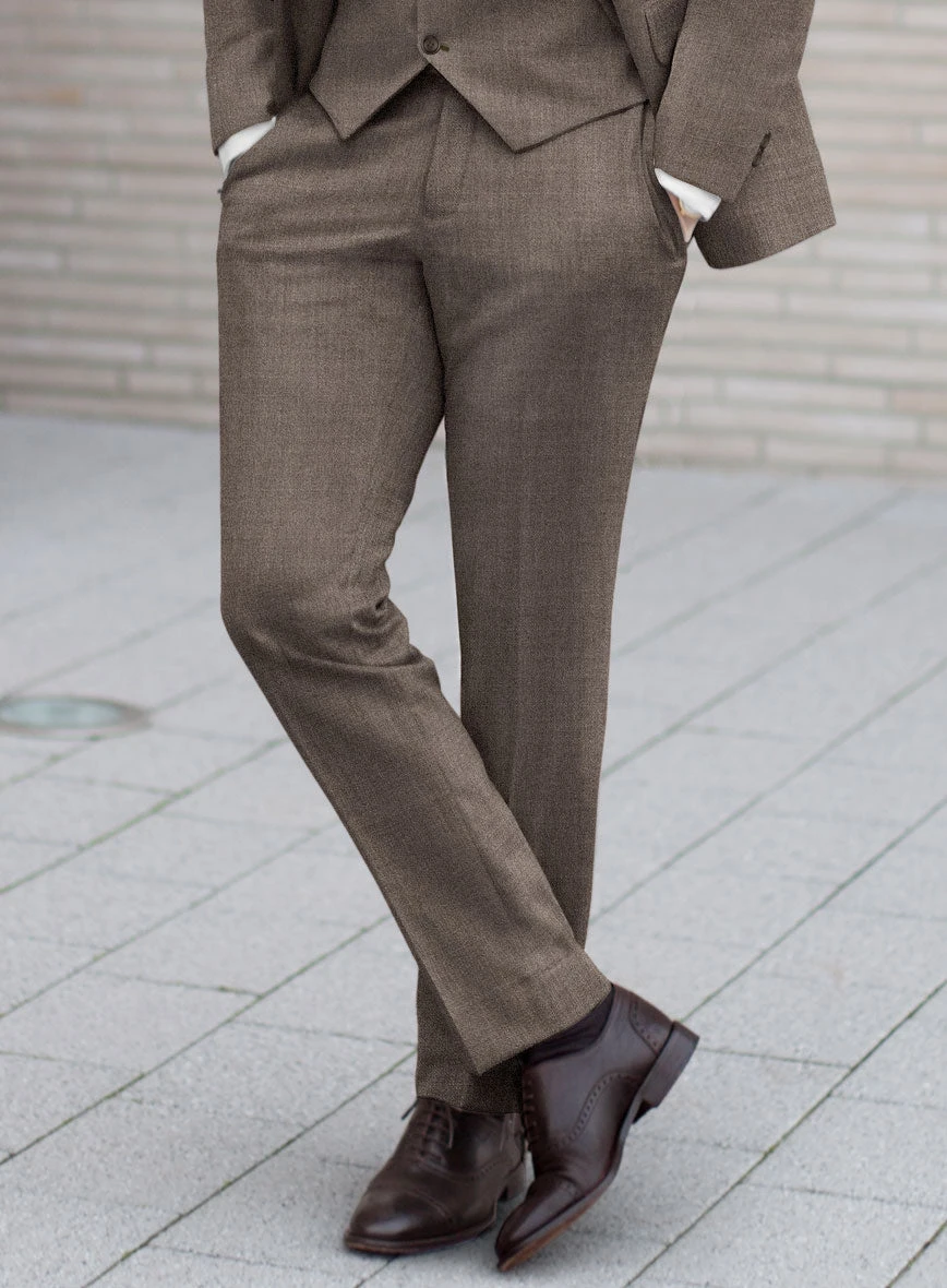 Lanificio Zegna Trofeo Mud Brown Wool Pants 4 Lanificio Zegna Trofeo Mud Brown Wool Pants - Image 2