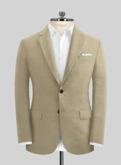 Maple Khaki Pure Linen Suit -Vest Gentleman Shop maplekhakipurelinensuitlook 2