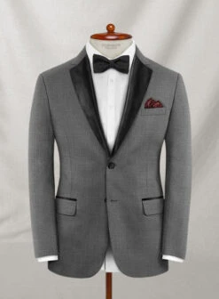 Napolean Gray Wool Tuxedo Suit 12 Napolean Gray Wool Tuxedo Suit -Vest Gentleman Shop napograywltuxsuitlook 1