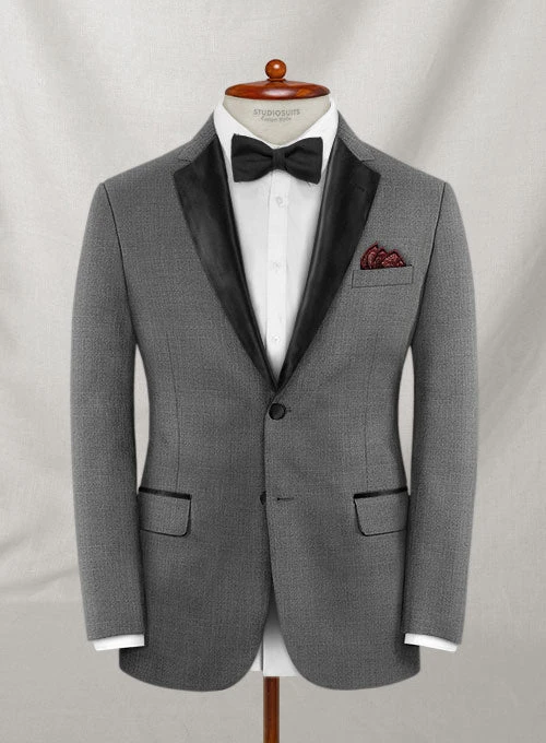 Napolean Gray Wool Tuxedo Suit 5 Napolean Gray Wool Tuxedo Suit - Image 3