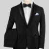 Napolean Black Wool Tuxedo Suit 2 Napolean Black Wool Tuxedo Suit -Vest Gentleman Shop napoleanblkwooltuxsuitlk
