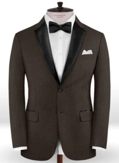 Napolean Dark Brown Wool Tuxedo Suit -Vest Gentleman Shop napoleandkbrwnwltuxsuitlook 1