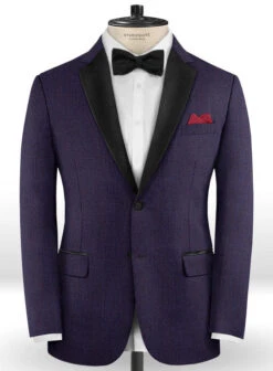 Napolean Eggplant Wool Tuxedo Suit -Vest Gentleman Shop napoleaneggplantwooltuxedosuitlook 1
