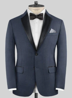 Napolean Highball Blue Wool Tuxedo Suit -Vest Gentleman Shop napoleanhiballblutuxsuitlk 1
