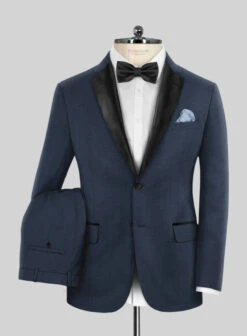 Napolean Ink Blue Wool Tuxedo Suit