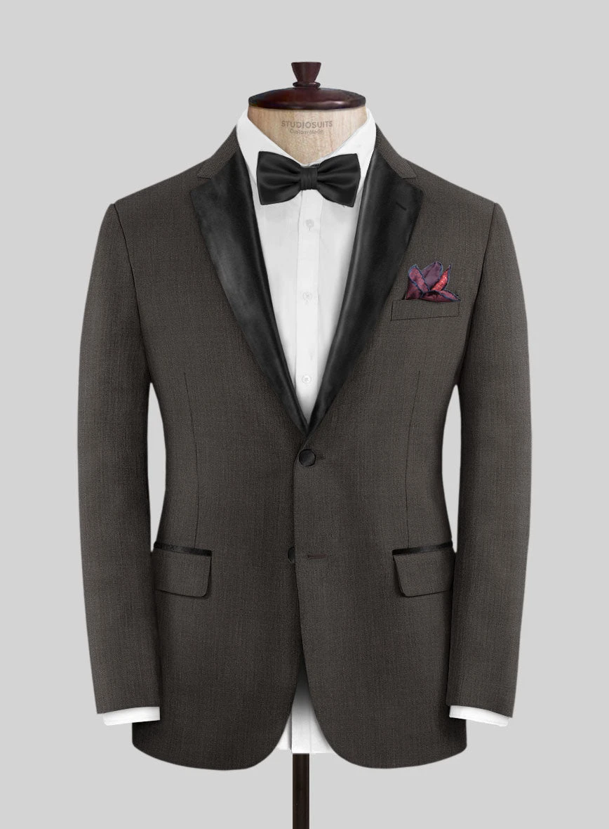 Napolean Intense Brown Wool Tuxedo Suit 4 Napolean Intense Brown Wool Tuxedo Suit - Image 2