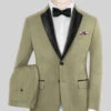 Napolean Light Khaki Wool Tuxedo Suit -Vest Gentleman Shop napoleanlightkhakiwooltuxedosuit