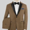 Napolean Melange Brown Wool Tuxedo Suit -Vest Gentleman Shop napoleanmelangebrownwooltuxedosuitlk