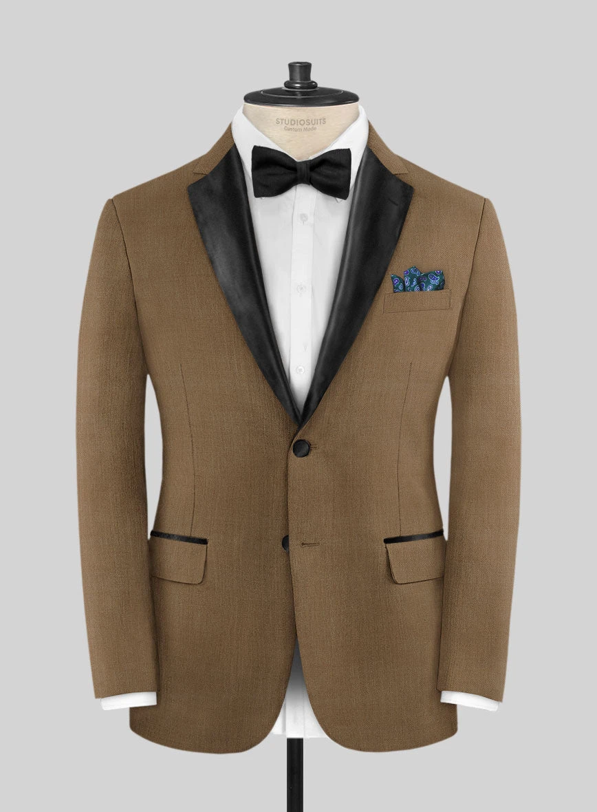Napolean Melange Brown Wool Tuxedo Suit 4 Napolean Melange Brown Wool Tuxedo Suit - Image 2