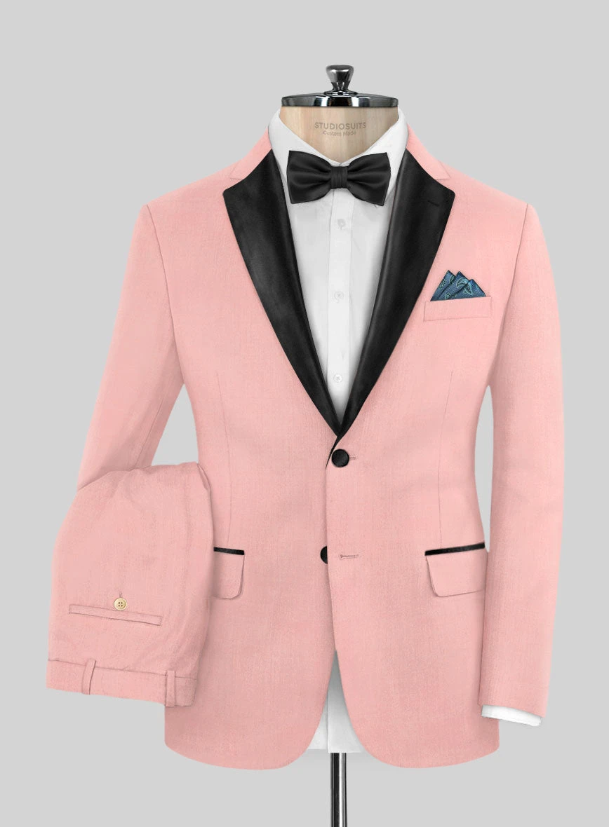 Napolean Runway Pink Wool Tuxedo Suit 3 Napolean Runway Pink Wool Tuxedo Suit
