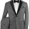 Napolean Sharkskin Gray Wool Tuxedo Suit -Vest Gentleman Shop napoleansharkskingraywooltuxedosuitlook