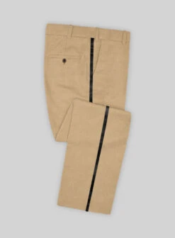 Napolean Stretch Dark Khaki Wool Tuxedo Suit -Vest Gentleman Shop napoleanstretchdarkkhakiwooltuxedosuitlk 2