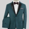 Napolean Stretch Teal Blue Wool Tuxedo Suit -Vest Gentleman Shop napoleanstretchtealbluewooltuxedosuitlk