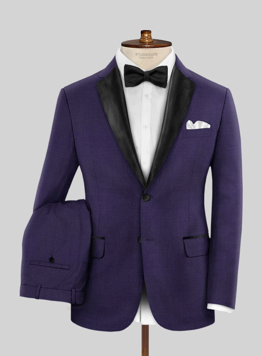 Napolean Violet Wool Tuxedo Suit 3 Napolean Violet Wool Tuxedo Suit