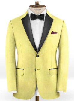 Napolean Yellow Wool Tuxedo Suit -Vest Gentleman Shop napoleanyellowwooltuxedosuitlook 1