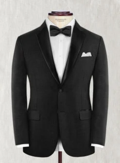 Napolean Stone Black Wool Tuxedo Suit -Vest Gentleman Shop napolstoneblacktuxedosuitlook 1