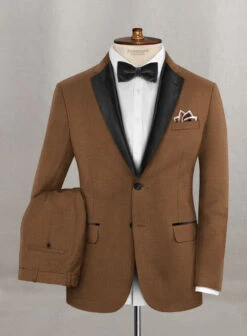 Napolean Rust Wool Tuxedo Suit