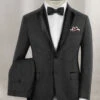 Napolean Stretch Charcoal Wool Tuxedo Suit -Vest Gentleman Shop napostrechcharcoalwltuxsuitlk