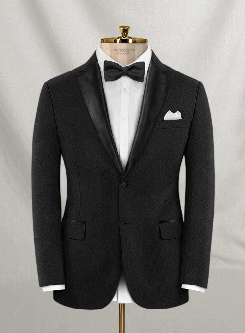 Napolean York Black Wool Tuxedo Suit 4 Napolean York Black Wool Tuxedo Suit - Image 2