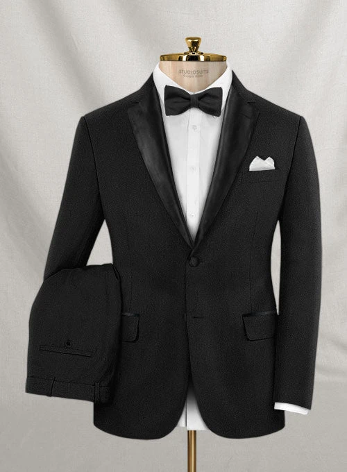 Napolean York Black Wool Tuxedo Suit 3 Napolean York Black Wool Tuxedo Suit