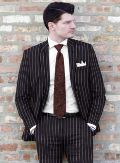 Noble Assunta Blue Stripe Cotton Silk Linen Suit -Vest Gentleman Shop nobleassuntabluestripesuitlook 3