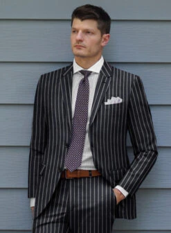 Noble Imelda Blue Stripe Cotton Silk Linen Suit -Vest Gentleman Shop nobleimeldabluestripecottonsilklinensuitlk 3