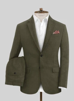 Italian Prato Green Linen Suit
