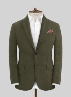 Italian Prato Green Linen Suit -Vest Gentleman Shop pratogreenlinensuitlk 2