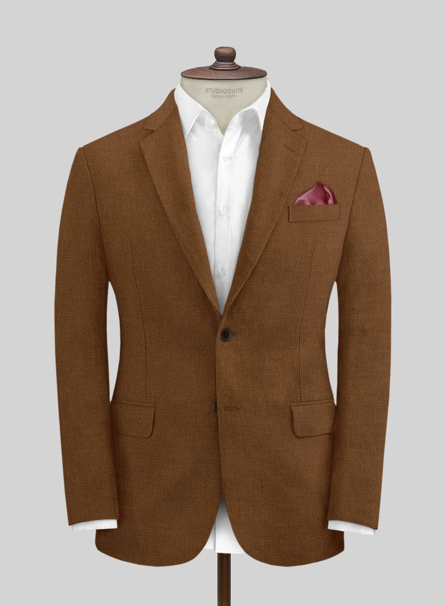 Italian Prato Rust Linen Suit 5 Italian Prato Rust Linen Suit - Image 3