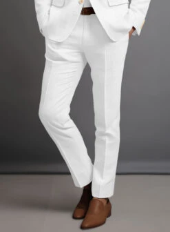 Pure White Linen Suit -Vest Gentleman Shop purewhitelinensuitlk 4