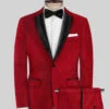 Red Velvet Tuxedo Suit