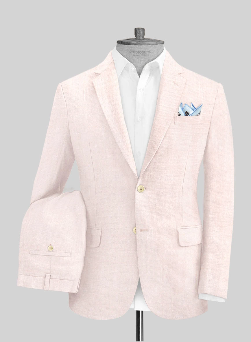 Roman Light Pink Linen Suit 4 Roman Light Pink Linen Suit - Image 2