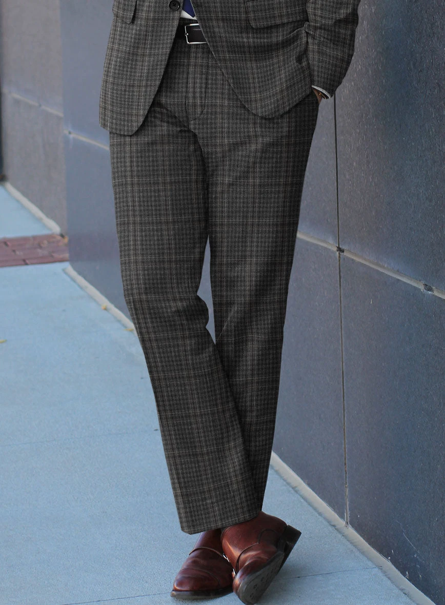 Scabal Azel Black Wool Pants 4 Scabal Azel Black Wool Pants - Image 2