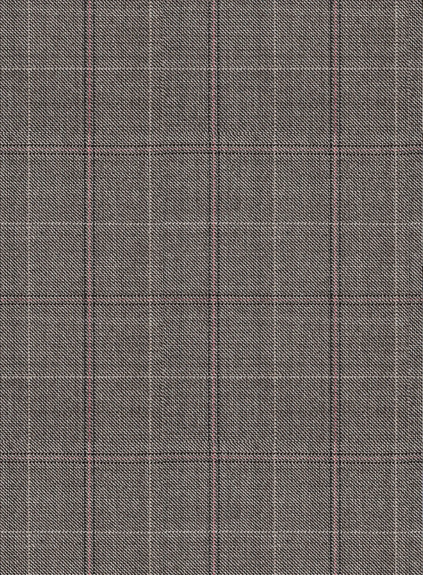Scabal Cego Checks Brown Wool Pants 5 Scabal Cego Checks Brown Wool Pants - Image 3