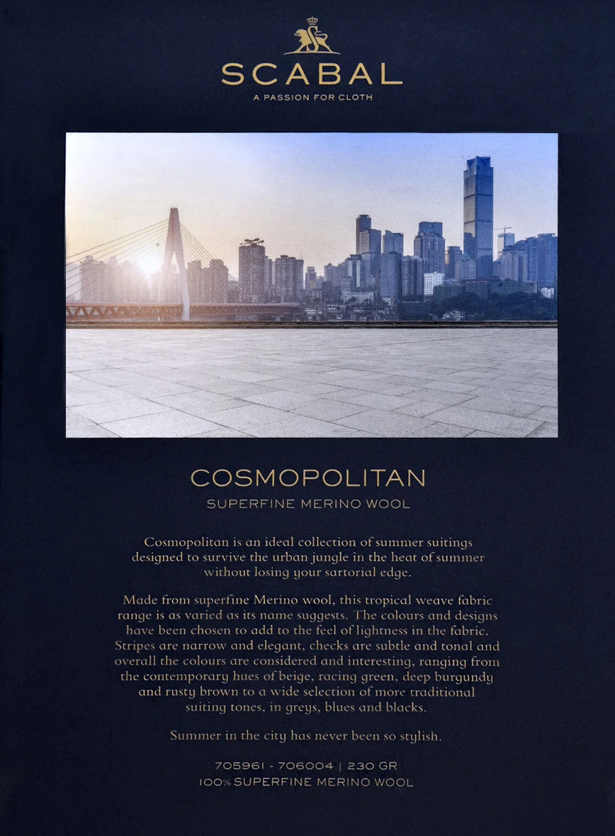 Scabal Cosmopolitan Stripe Gosti Blue Wool Pants 6 Scabal Cosmopolitan Stripe Gosti Blue Wool Pants - Image 4