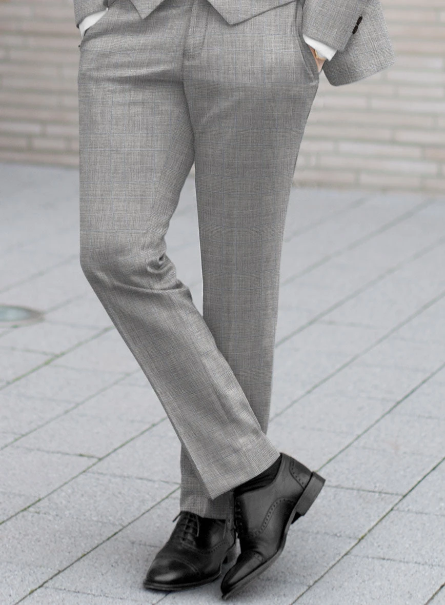 Scabal Cosmopolitan Prince Gray Wool Pants 4 Scabal Cosmopolitan Prince Gray Wool Pants - Image 2
