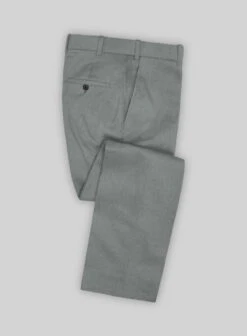 Scabal Gray Cotton Stretch Pants