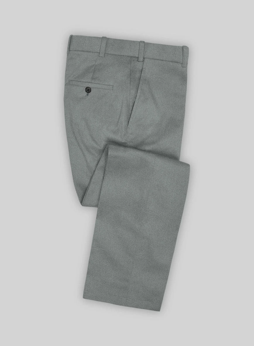 Scabal Gray Cotton Stretch Pants 3 Scabal Gray Cotton Stretch Pants