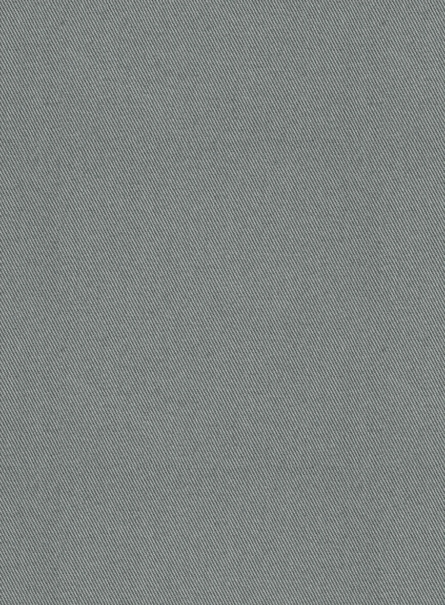 Scabal Gray Cotton Stretch Pants 4 Scabal Gray Cotton Stretch Pants - Image 2