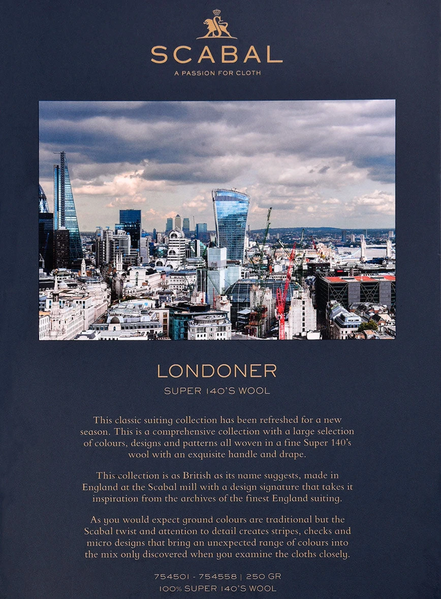 Scabal Londoner Nicaso Stripe Blue Wool Pants 7 Scabal Londoner Nicaso Stripe Blue Wool Pants - Image 5