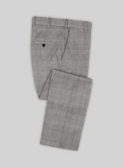 Scabal Londoner Glen Gray Wool Pants