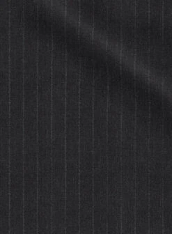 Scabal Londoner Isai Stripe Charcoal Wool Pants -Vest Gentleman Shop scaballondonerisaistripecharcoalwoolpantlk 2