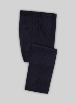 Scabal Londoner Nicaso Stripe Blue Wool Pants