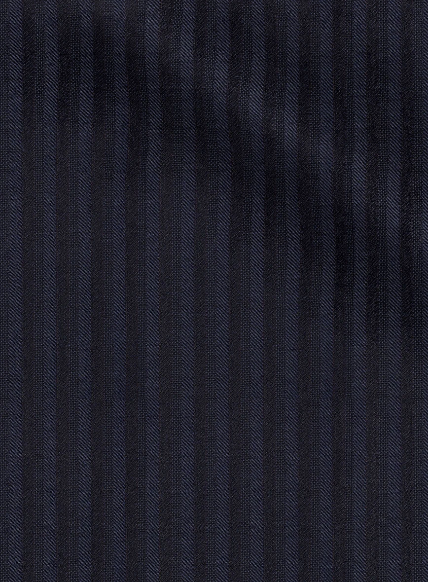 Scabal Londoner Nicaso Stripe Blue Wool Pants 5 Scabal Londoner Nicaso Stripe Blue Wool Pants - Image 3